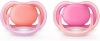 Avent Philips  Ultra Air Fopspeen SCF245/22, 0 18 Maanden, 2 stuks, roze Roze/lichtroze online kopen