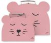 Jollein 2 delige Speelkofferset Animal Club roestroze online kopen