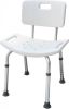 Parcura Verstelbare badstoel met rugleuning wit 120 kg 52 cm 84820 online kopen